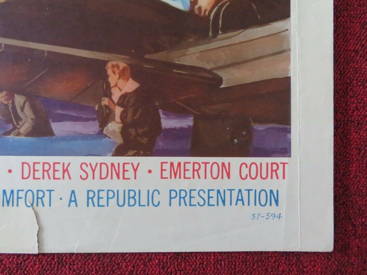 THUNDER OVER TANGIER US HALF SHEET (22"x 28") POSTER ROBERT HUTTON 1957 Movie posters