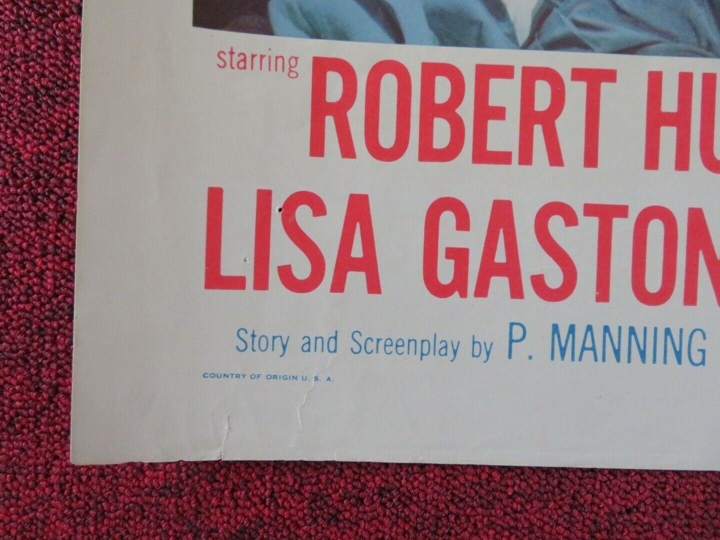 THUNDER OVER TANGIER US HALF SHEET (22"x 28") POSTER ROBERT HUTTON 1957 Movie posters