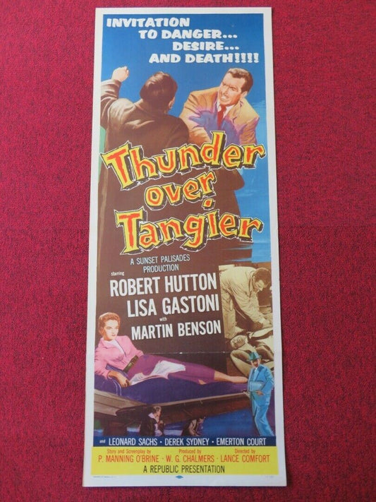 THUNDER OVER TANGIER US INSERT (14"x 36") POSTER ROBERT HUTTON 1957 Movie posters