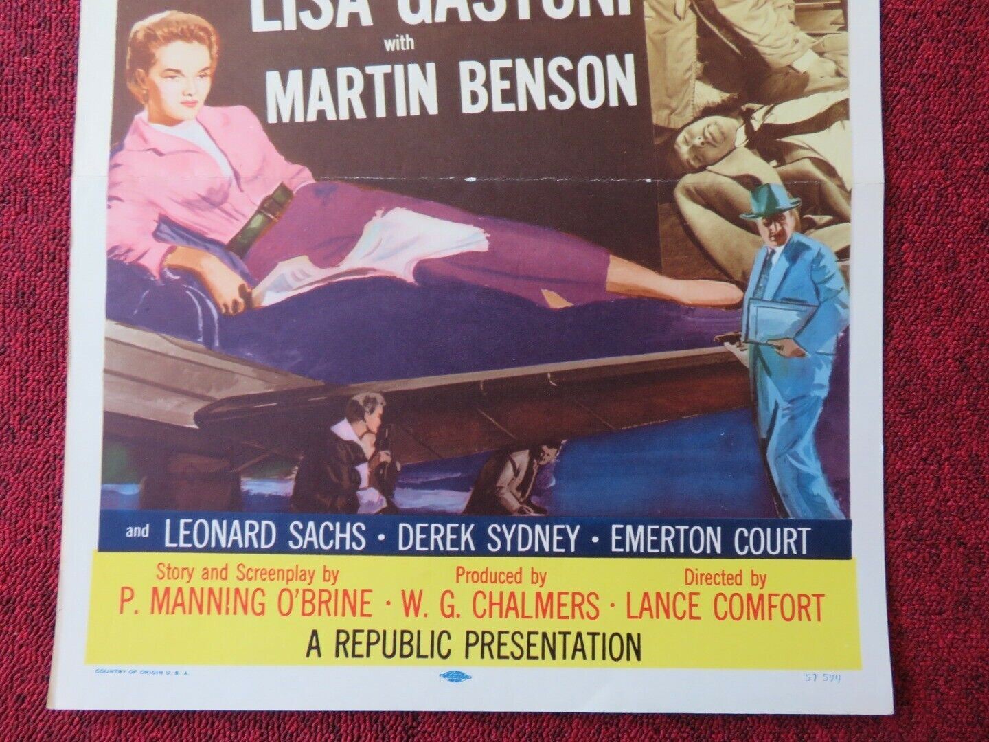 THUNDER OVER TANGIER US INSERT (14"x 36") POSTER ROBERT HUTTON 1957 Movie posters