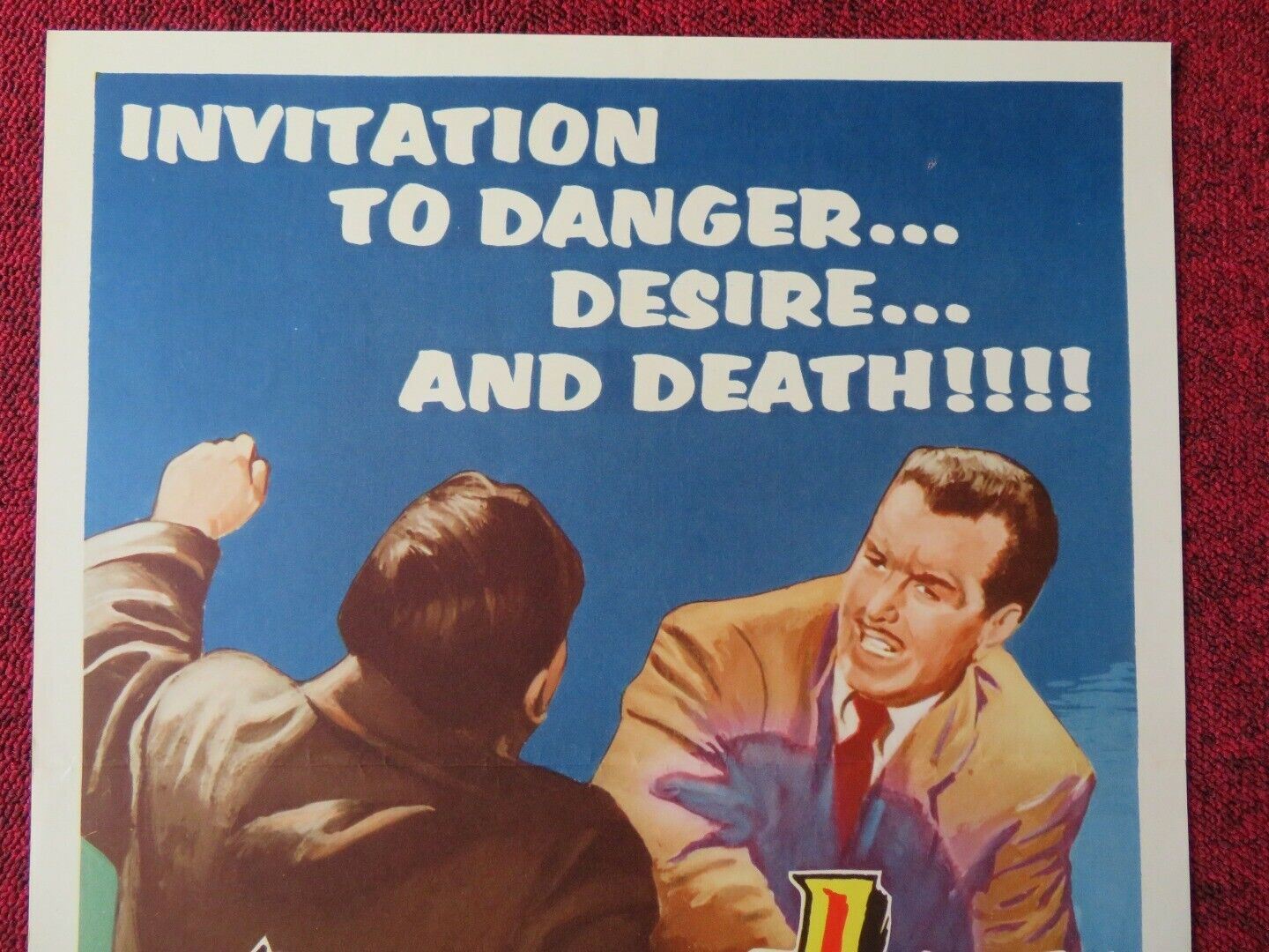 THUNDER OVER TANGIER US INSERT (14"x 36") POSTER ROBERT HUTTON 1957 Movie posters