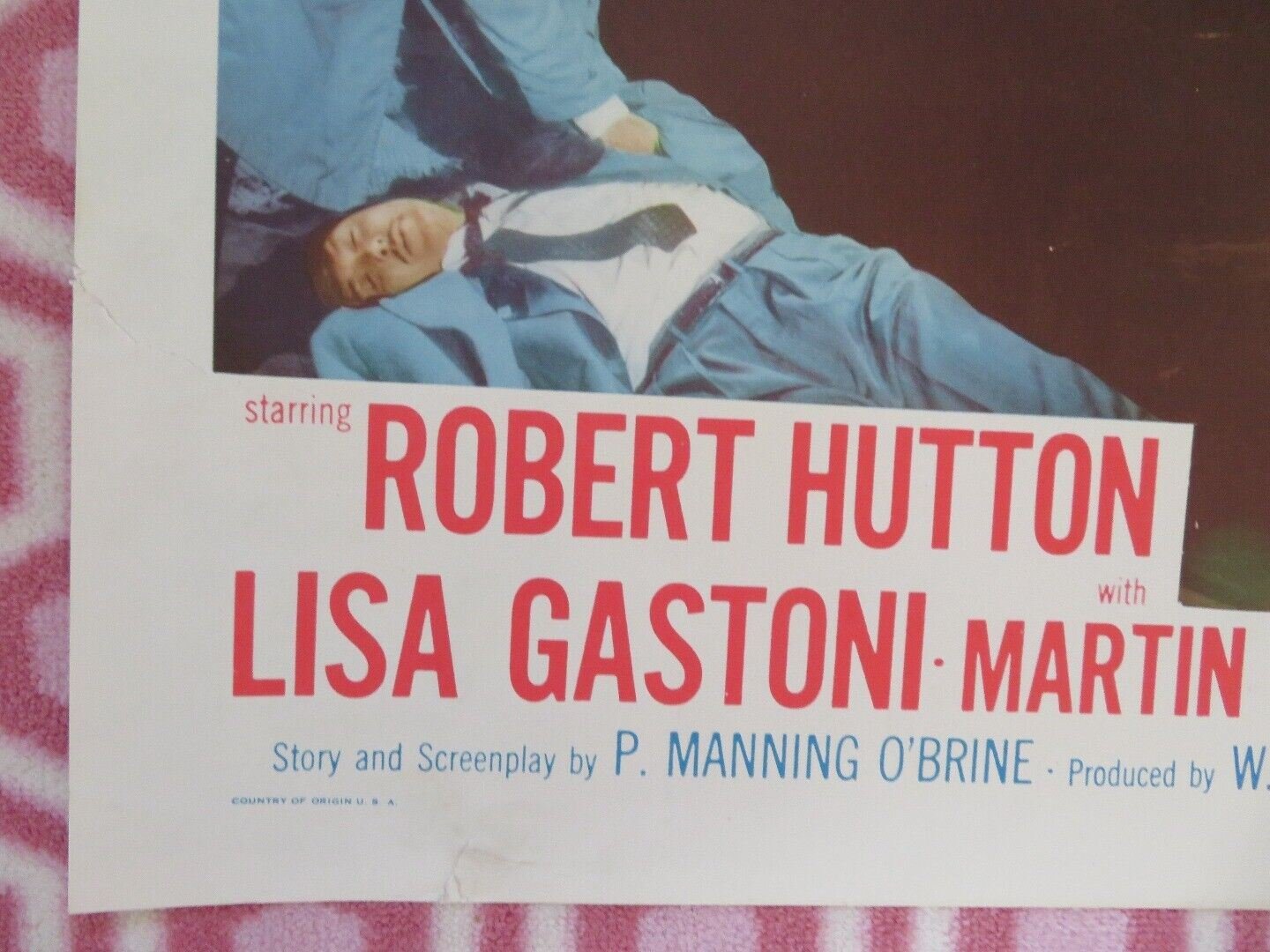 THUNDER, OVER TANGLER US HALF SHEET (22"x 28") POSTER ROBERT HUTTON 1957 Movie posters