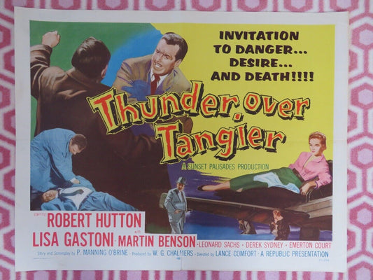 THUNDER, OVER TANGLER US HALF SHEET (22"x 28") POSTER ROBERT HUTTON 1957 Movie posters
