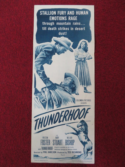 THUNDERHOOF US INSERT (14"x 36") POSTER PRESTON FOSTER MARY STUART 1953 Rendezvous Cinema Movie posters