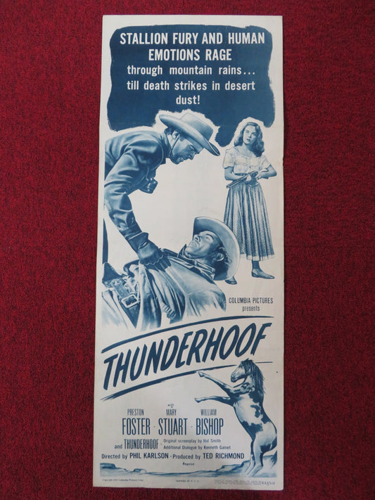 THUNDERHOOF US INSERT (14"x 36") POSTER PRESTON FOSTER MARY STUART 1953 Rendezvous Cinema Movie posters