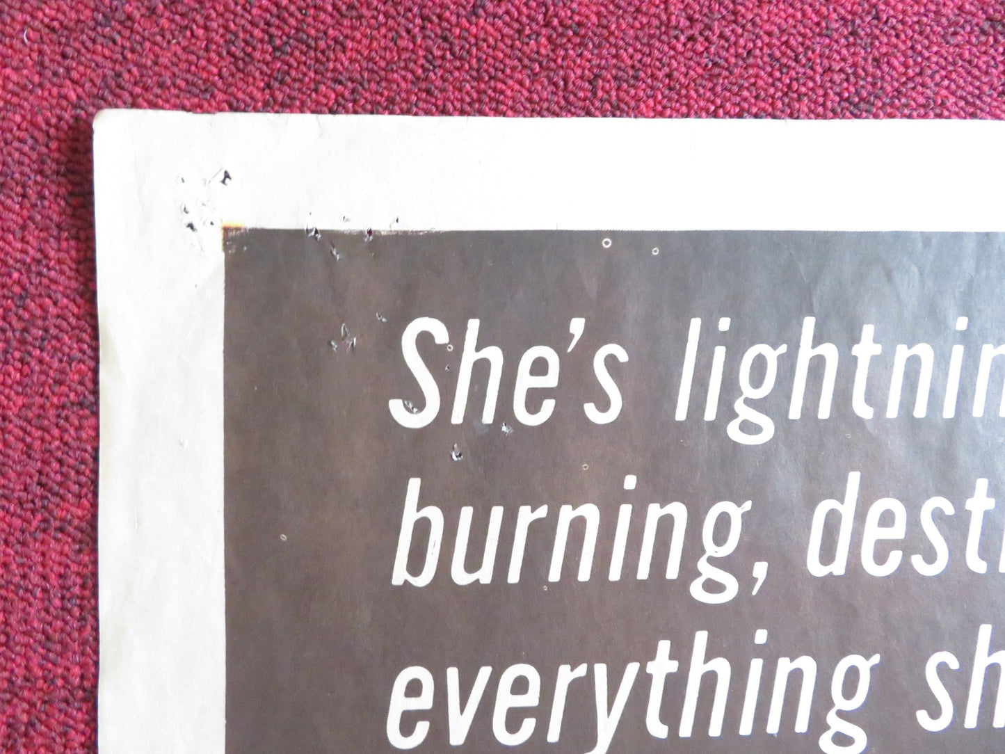 THUNDERSTORM FOLDED US ONE SHEET POSTER CARLOS THOMPSON LINDA CHRISTIAN 1956 Rendezvous Cinema Movie posters