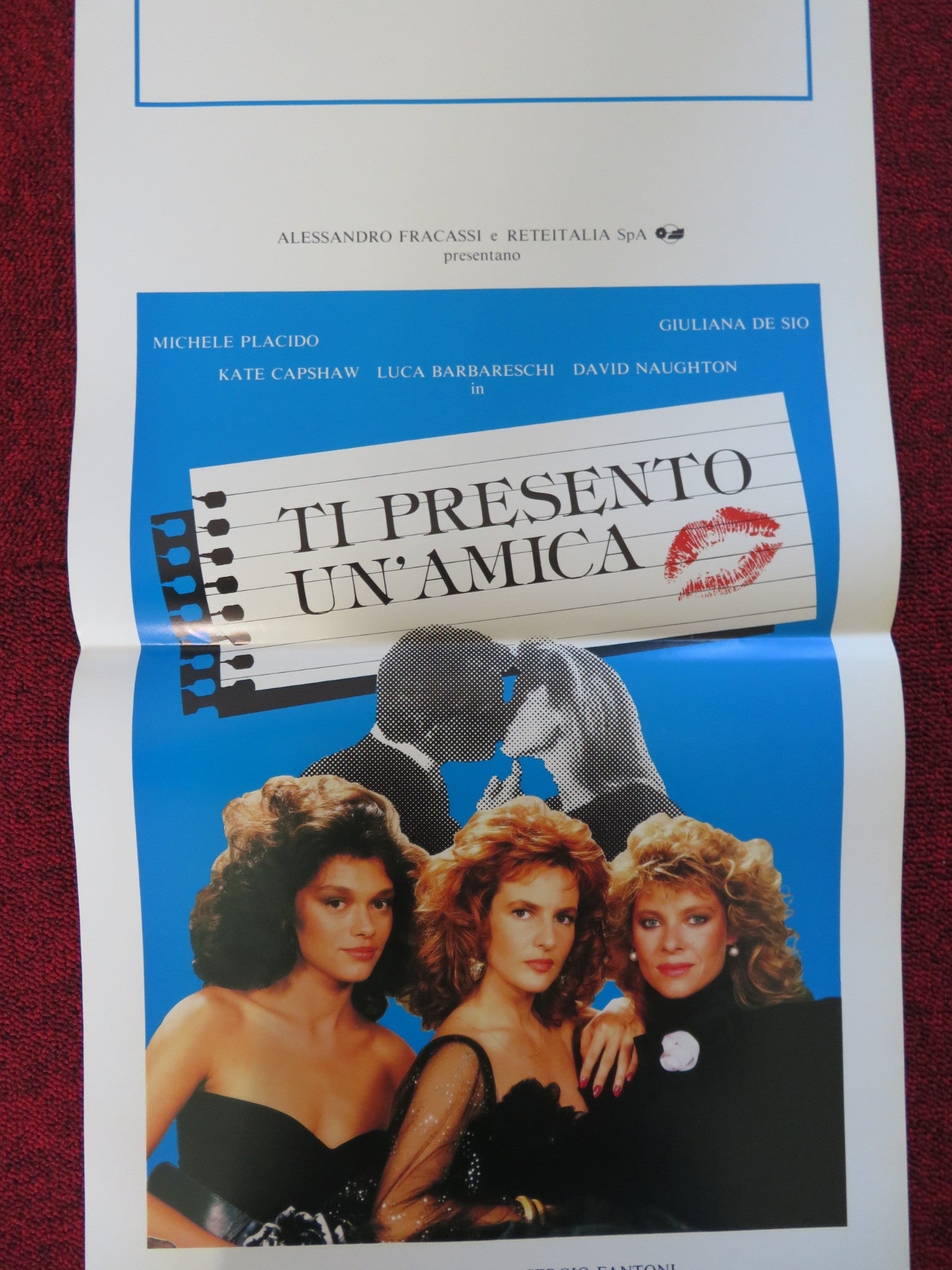 TI PRESENTO UN'AMICA ITALIAN LOCANDINA POSTER MICHELE PLACIDO KATE CAPSHAW 1988 Rendezvous Cinema Movie posters
