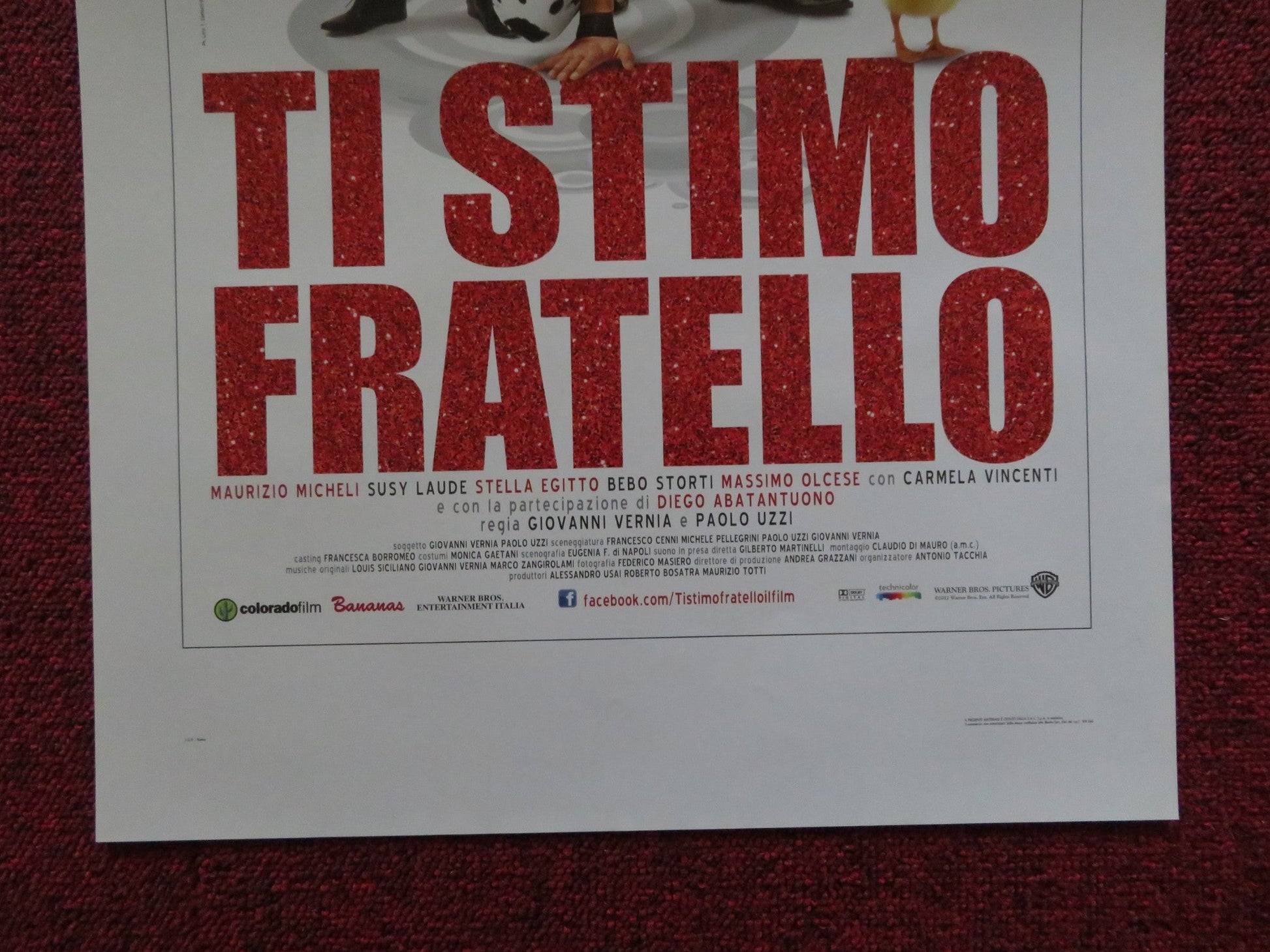 TI STIMO FRATELLO ITALIAN LOCANDINA POSTER GIOVANNI VERNIA JONNY GROOVE 2012 Rendezvous Cinema Movie posters