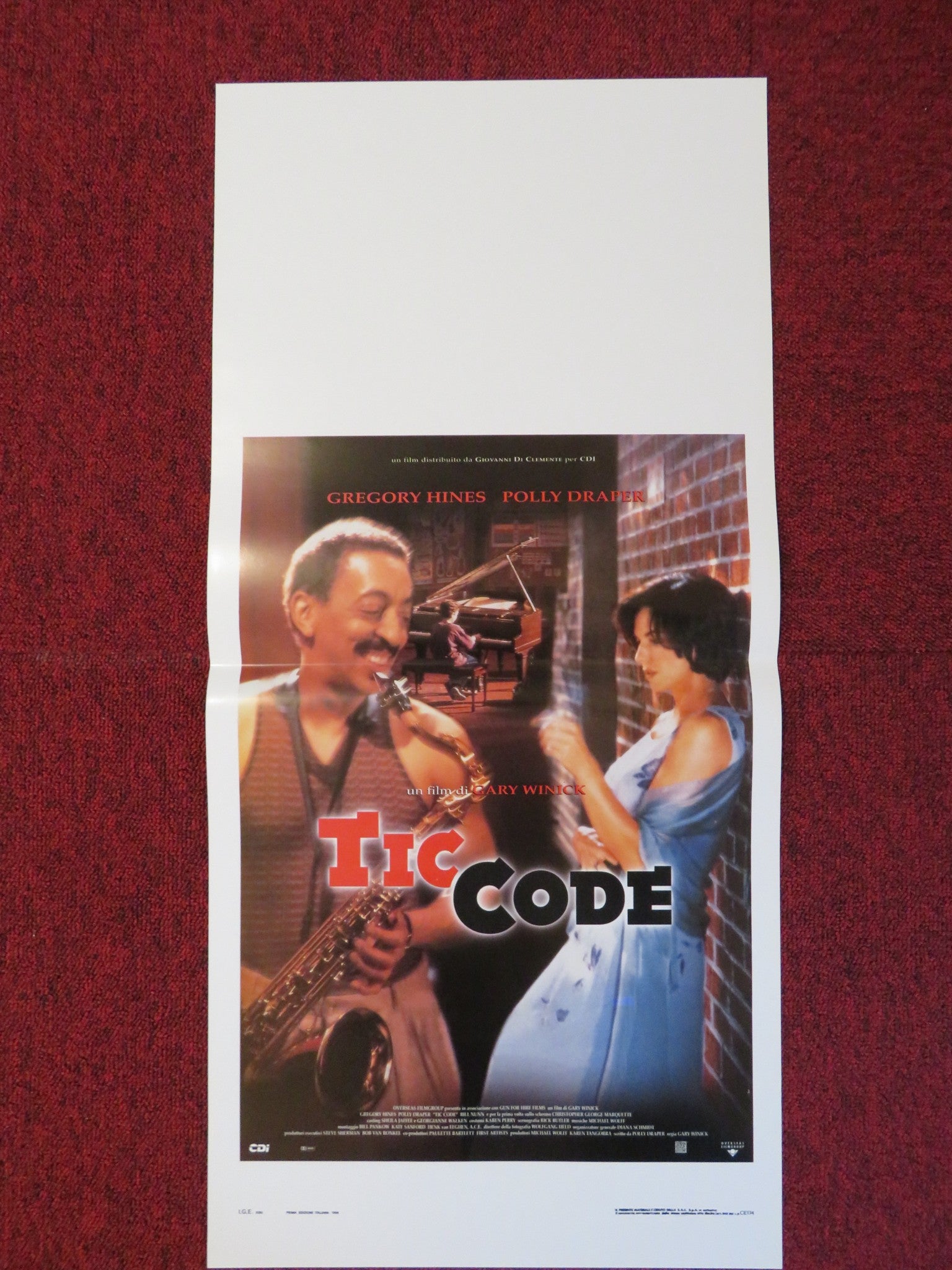 TIC CODE ITALIAN LOCANDINA POSTER GREGORY HINES POLLY DRAPER 1998 Rendezvous Cinema Movie posters