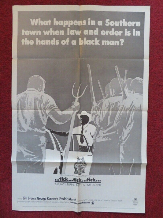 TICK TICK TICK STYLE A FOLDED US ONE SHEET POSTER JIM BROWN 1970 Movie posters