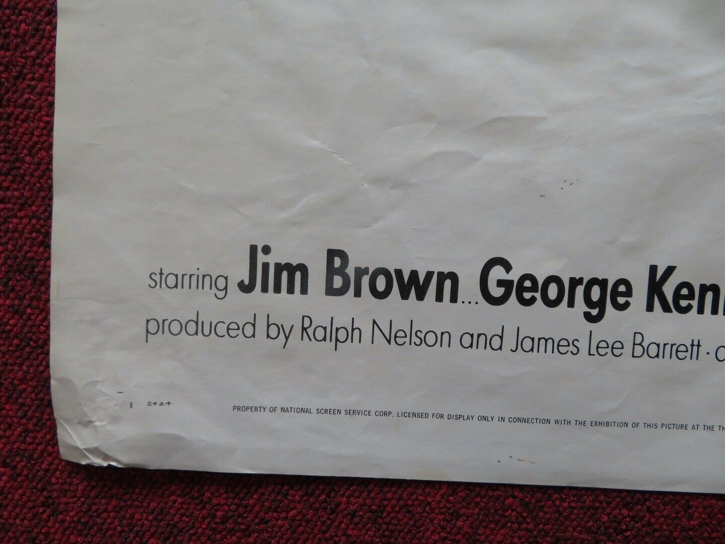 TICK, TICK, TICK USA ONE SHEET FOLDED POSTER JIM BROWN GEORGE KENNEDY 1970 Movie posters