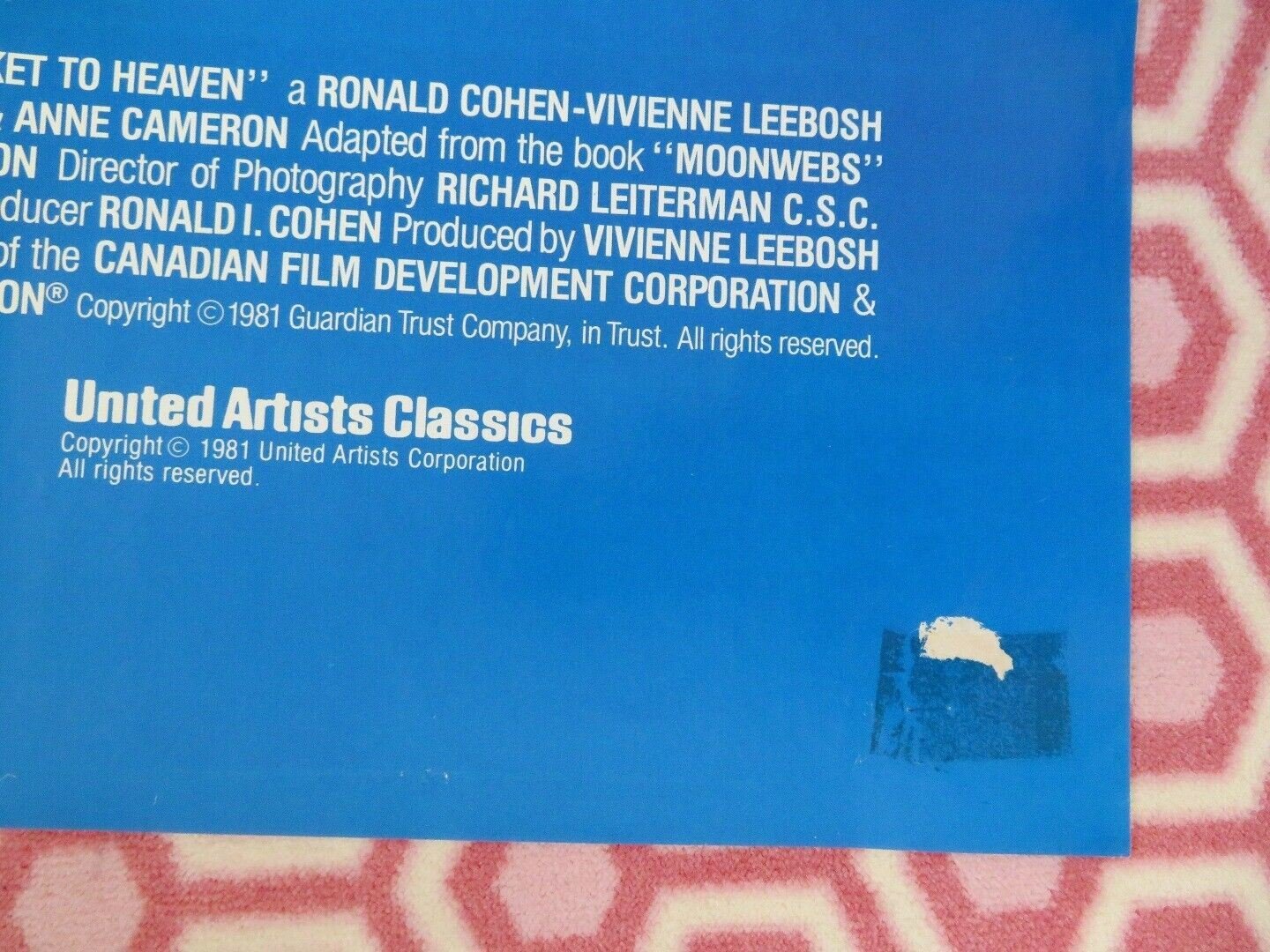 TICKET TO HEAVEN US ONE SHEET POSTER NICK MANCUSO SAUL RUBINEK 1981 Movie posters