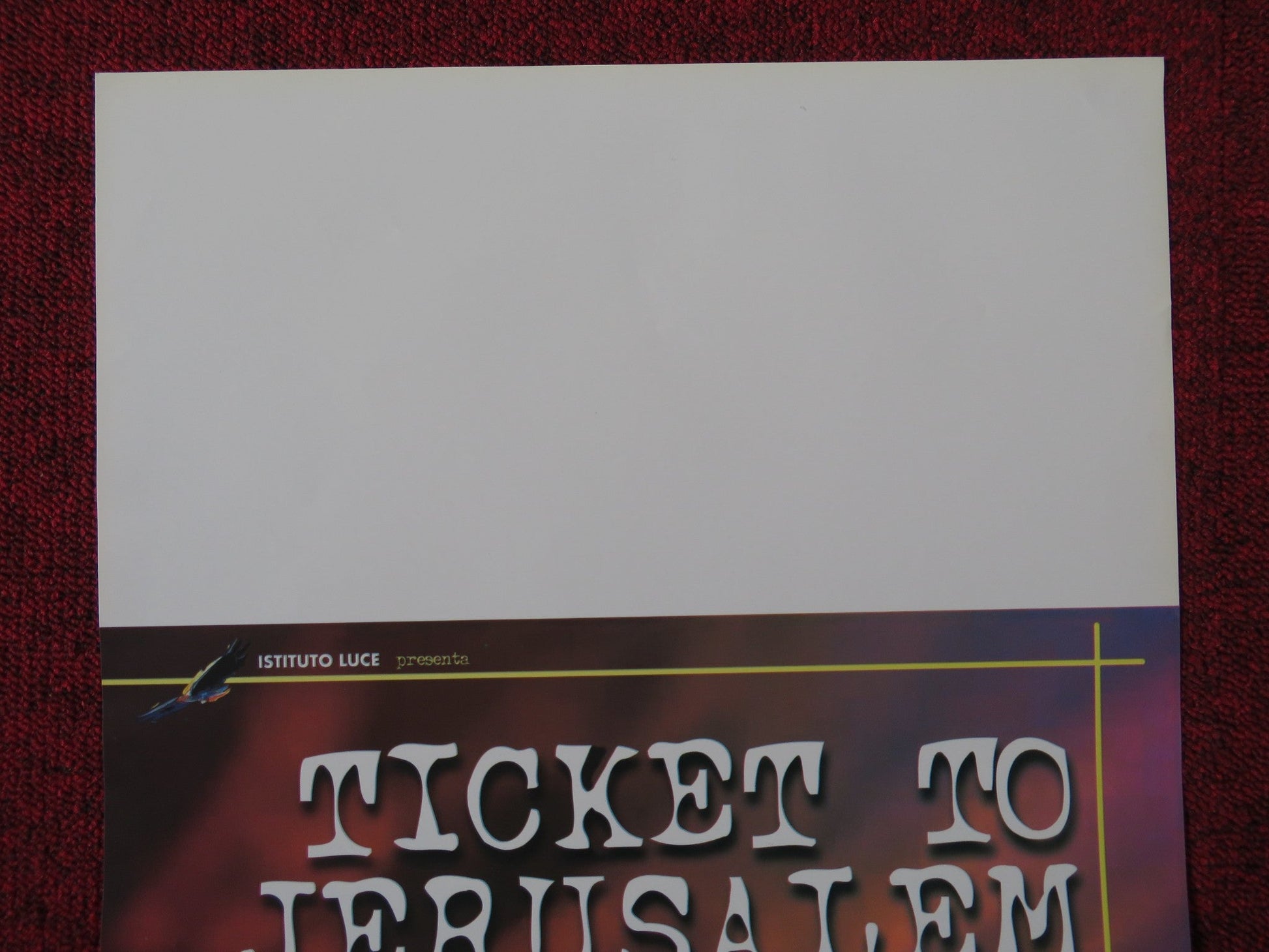 TICKET TO JERUSALEM ITALIAN LOCANDINA POSTER GASSAN ABBAS AREEN OMARI 2002 Rendezvous Cinema Movie posters