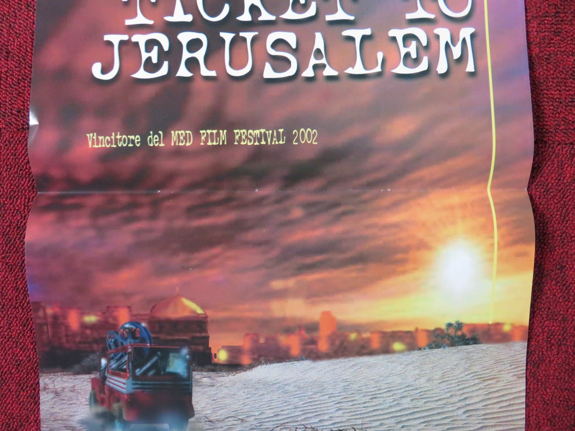 TICKET TO JERUSALEM ITALIAN LOCANDINA POSTER GASSAN ABBAS AREEN OMARI 2002 Rendezvous Cinema Movie posters