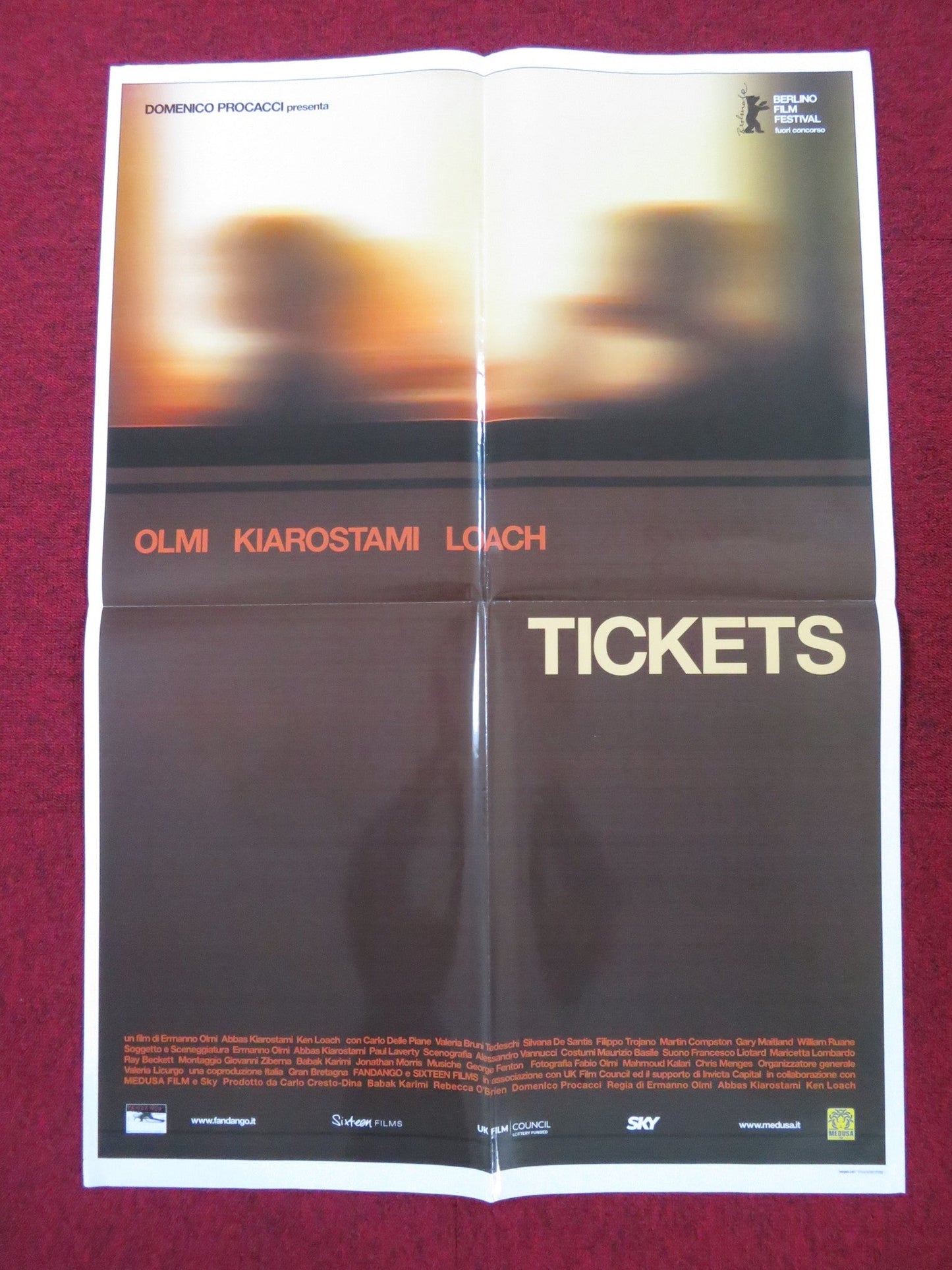 TICKETS ITALIAN FOGLIO POSTER KEN LOACH CARLO DELLE PIANE 2005 Rendezvous Cinema Movie posters