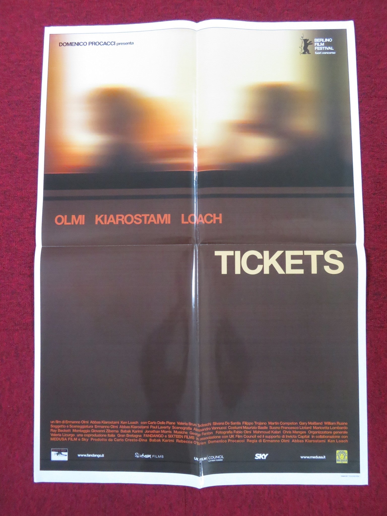 TICKETS ITALIAN FOGLIO POSTER KEN LOACH CARLO DELLE PIANE 2005 Rendezvous Cinema Movie posters