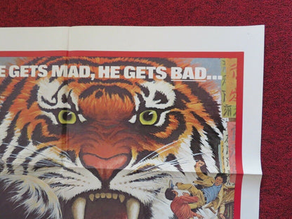 TIGER FROM HONG KONG / Chinese Dragon KUNG FU FOLDED US ONE SHEET POSTER 1973 Movie posters