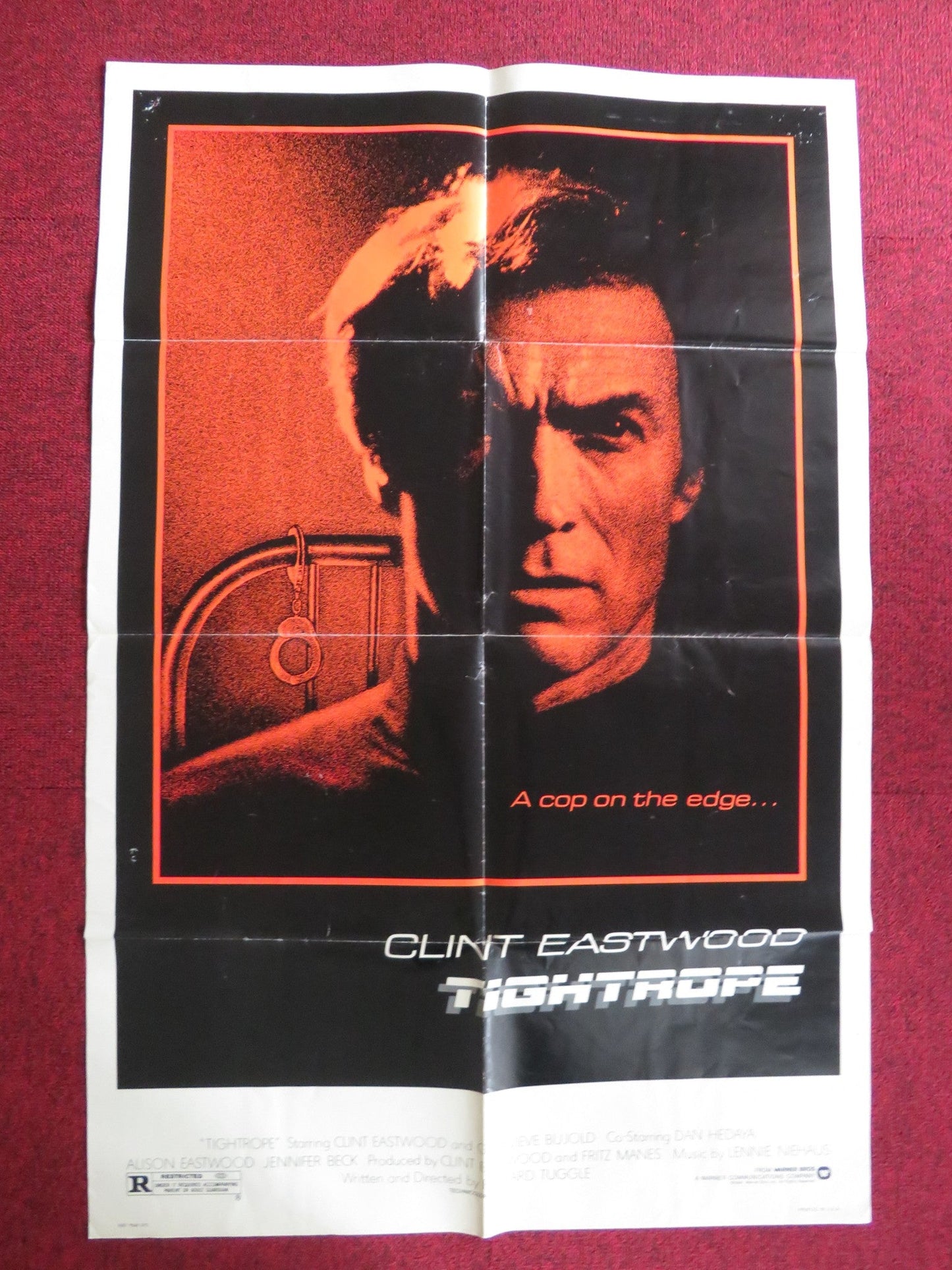 TIGHTROPE FOLDED US ONE SHEET POSTER CLINT EASTWOOD 1984 Rendezvous Cinema Movie posters