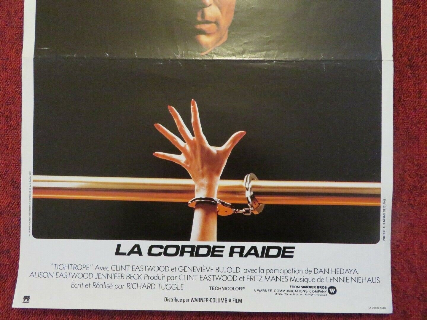 TIGHTROPE FRENCH (15"x 21") POSTER CLINT EASTWOOD GENEVIEVE BUJOLD 1984 - Rendezvous Cinema