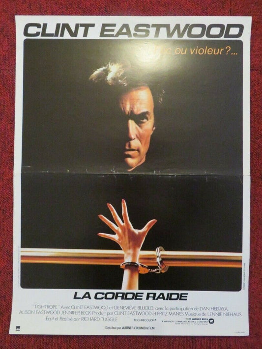 TIGHTROPE FRENCH (15"x 21") POSTER CLINT EASTWOOD GENEVIEVE BUJOLD 1984 - Rendezvous Cinema