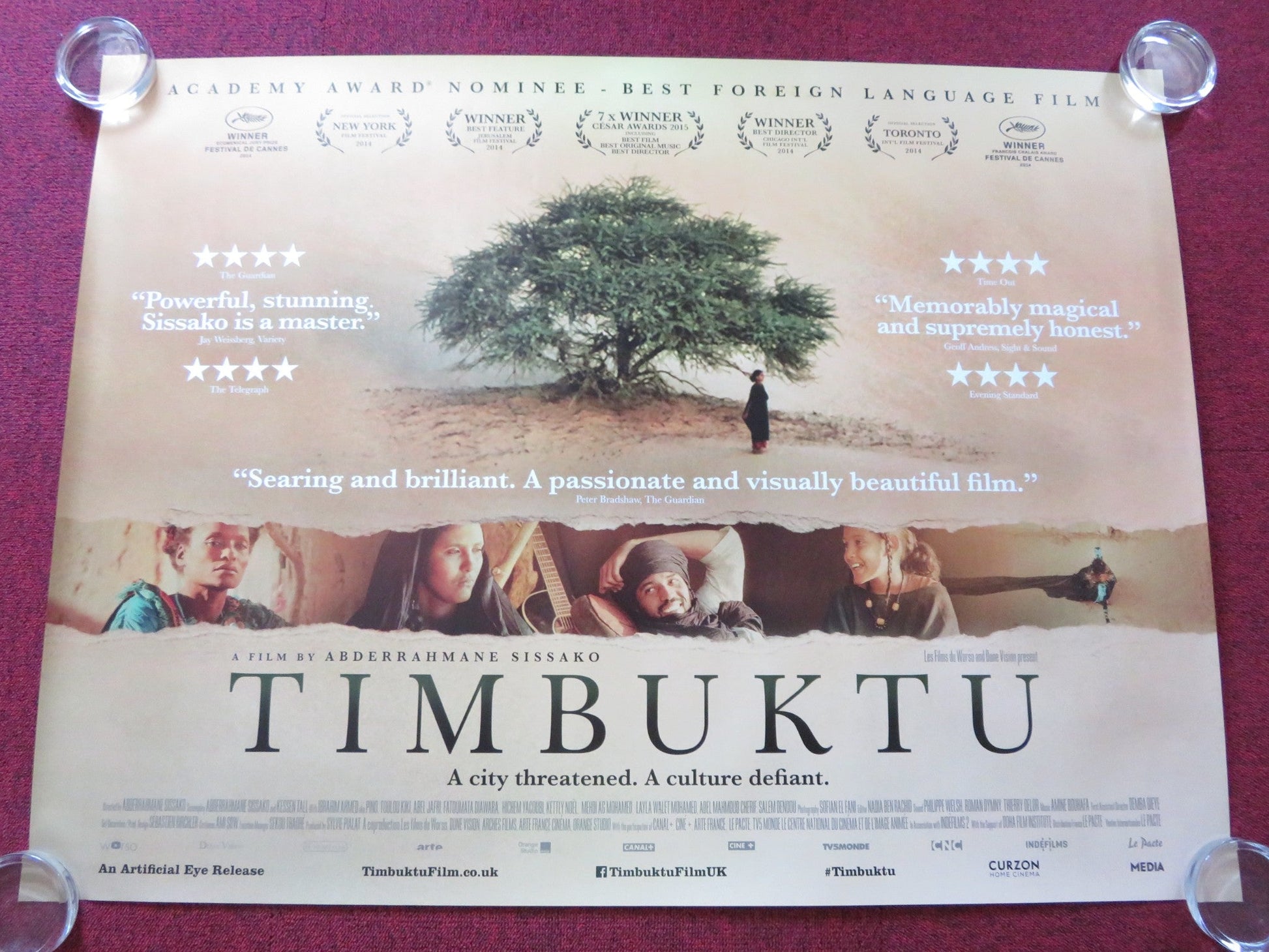 TIMBUKTU UK QUAD (30"x 40") ROLLED POSTER IBRAHIM AHMED ABEL JAFRI 2014 Rendezvous Cinema Movie posters