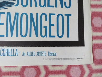 TIME BOMB ONE SHEET POSTER CURT JURGENS MYLENE DEMONGEOT 1961 Movie posters