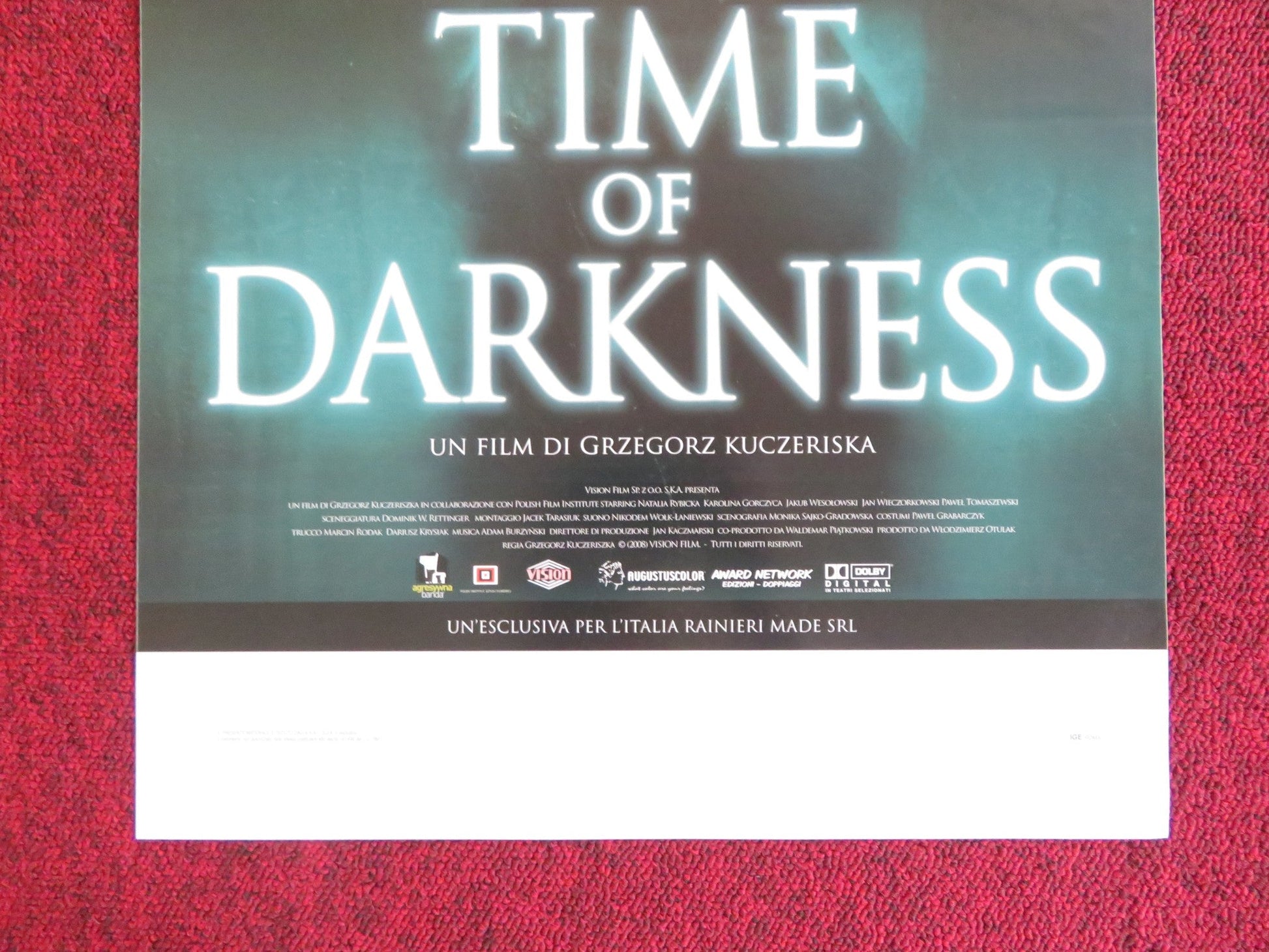 TIME OF DARKNESS / PORA MROKU ITALIAN LOCANDINA POSTER NATALIA RYBICKA 2008 Rendezvous Cinema Movie posters