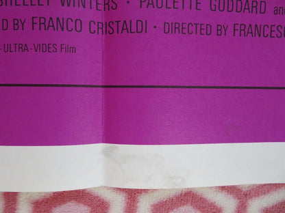 TIME OF INDIFFERENCE FOLDED US ONE SHEET POSTER CLUDIA CARDINAL ROD STEIGER 1965 Movie posters