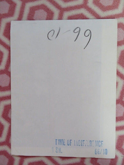 TIME OF INDIFFERENCE FOLDED US ONE SHEET POSTER CLUDIA CARDINAL ROD STEIGER 1965 Movie posters