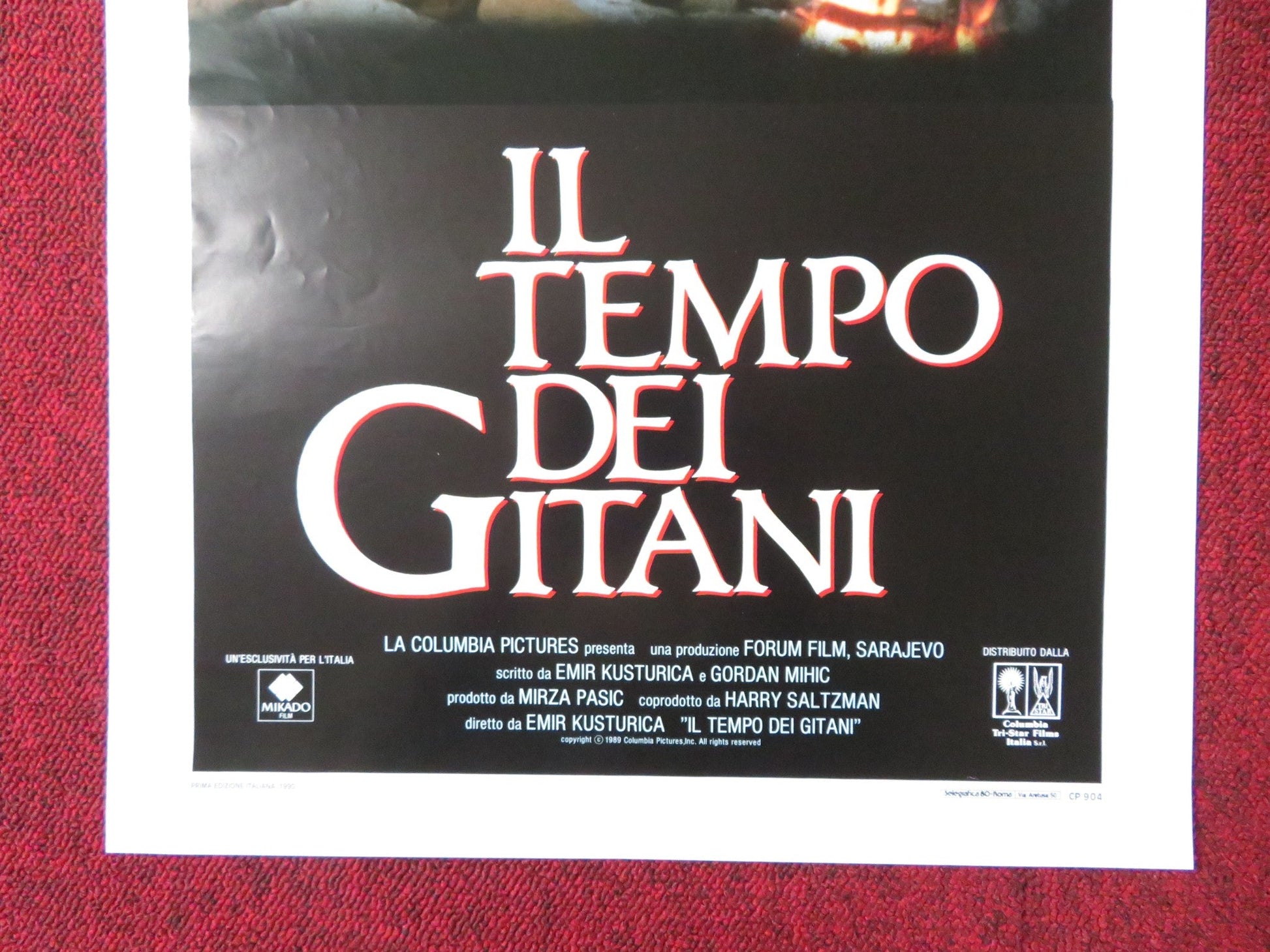 TIME OF THE GYPSIES ITALIAN LOCANDINA POSTER DAVOR DUJMOVIC BORA TODOROVIC 1990 Rendezvous Cinema Movie posters