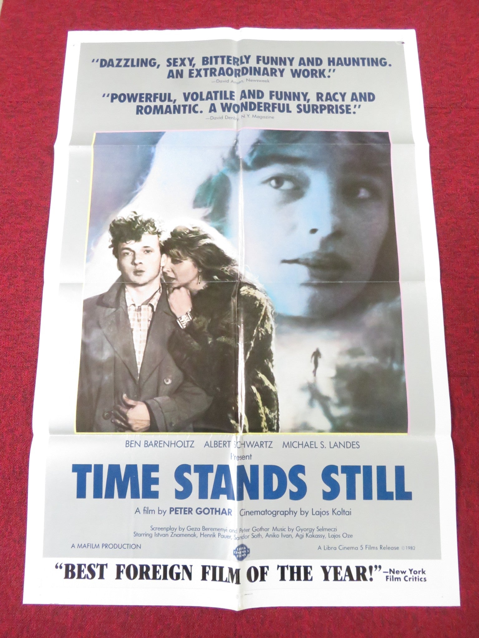 TIME STANDS STILL FOLDED US ONE SHEET POSTER ANIKO IVAN ISTVAN ZNAMENAK 1982 Rendezvous Cinema Movie posters