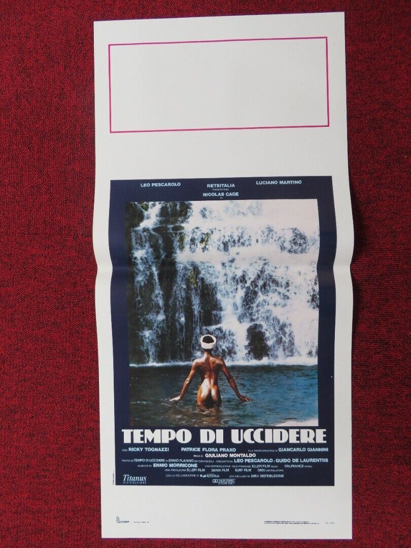 TIME TO KILL ITALIAN LOCANDINA (27.5"x13") POSTER NICOLAS CAGE 1989 Movie posters