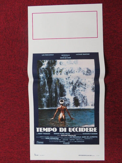 TIME TO KILL ITALIAN LOCANDINA (27.5"x13") POSTER NICOLAS CAGE 1989 Movie posters