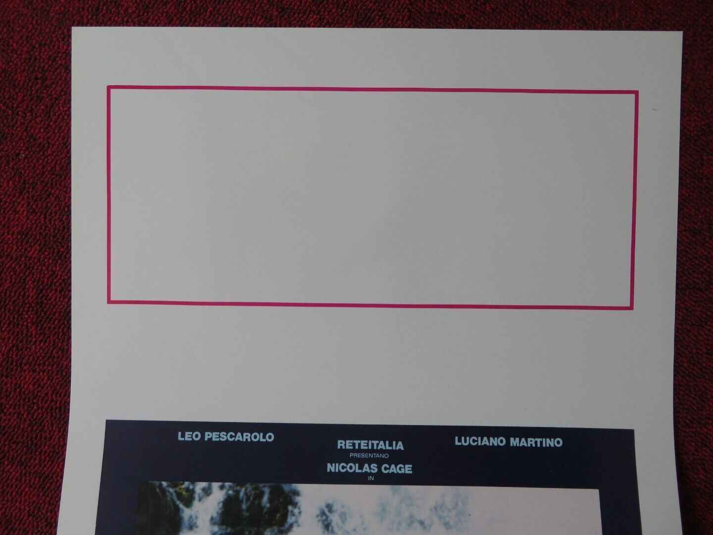 TIME TO KILL ITALIAN LOCANDINA (27.5"x13") POSTER NICOLAS CAGE 1989 Movie posters