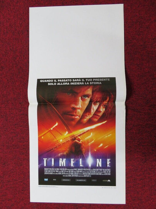 TIMELINE ITALIAN LOCANDINA (27.5"x13") POSTER G BUTLER BILLY CONNOLLY 2003 Movie posters