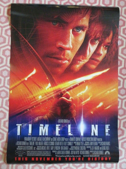 TIMELINE US ROLLED POSTER PAUL WALKER GERARD BUTLER 2003 Movie posters