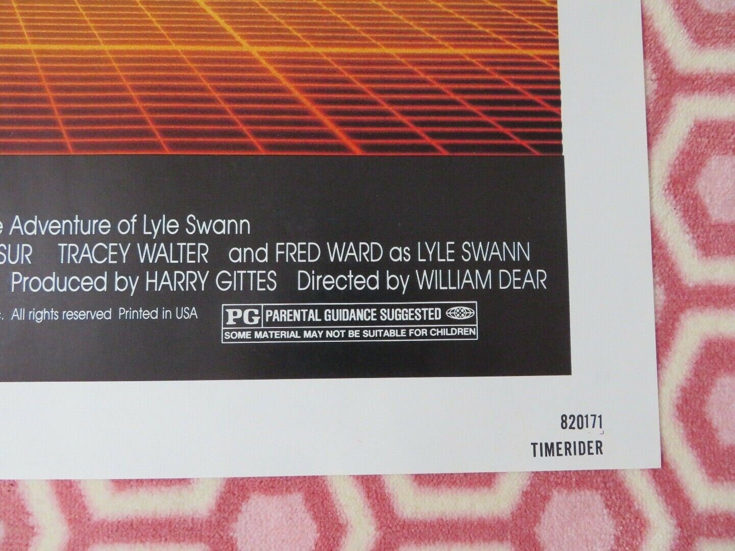 TIMERIDER 1982 US ONE SHEET POSTER FRED WARD ADVENTURES OF LYLE SWANN Movie posters