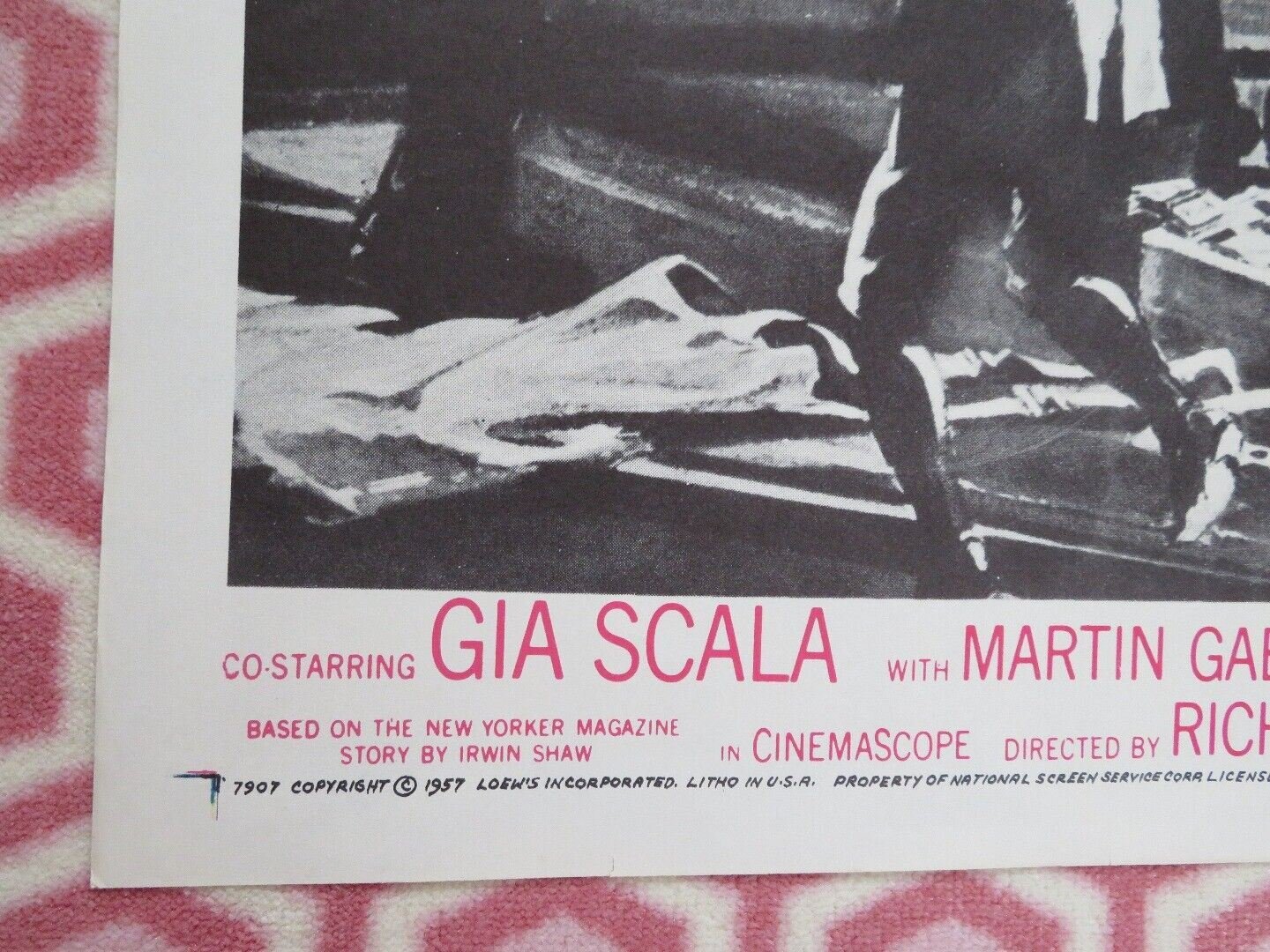 TIP ON A DEAD JOCKEY FOLDED US ONE SHEET POSTER ROBERT TAYLOR 1957 Rendezvous Cinema Movie posters