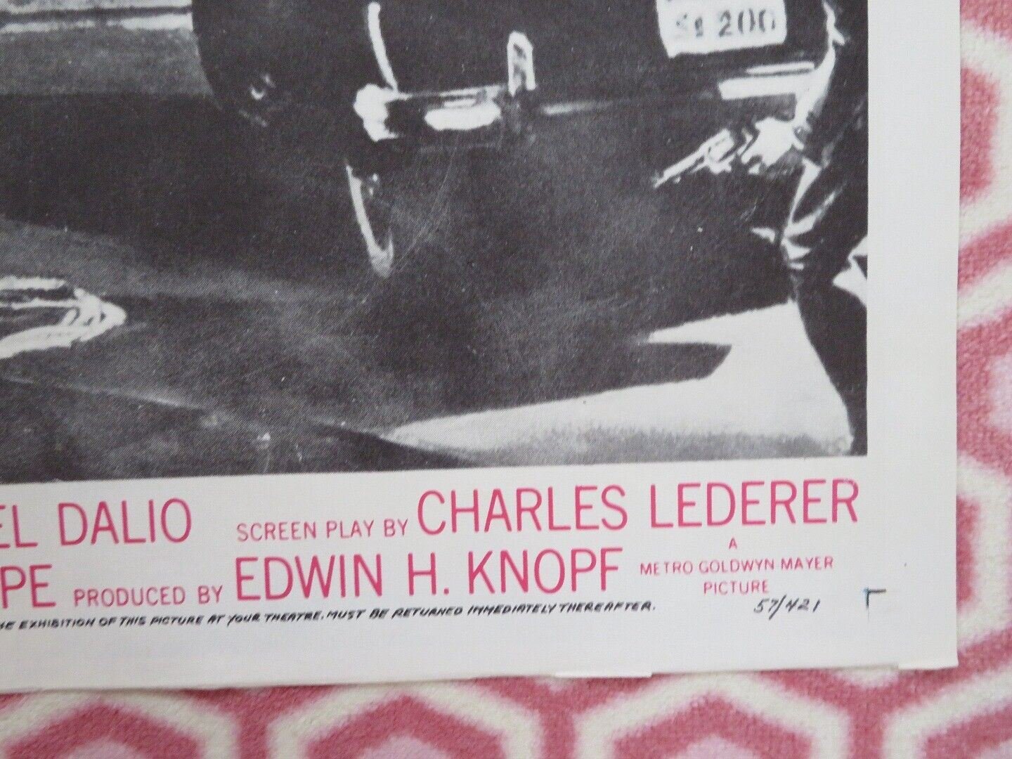 TIP ON A DEAD JOCKEY FOLDED US ONE SHEET POSTER ROBERT TAYLOR 1957 Rendezvous Cinema Movie posters