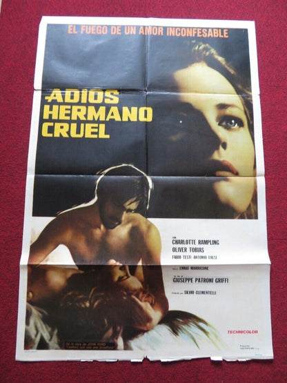 TIS A PITY SHE'S A WHORE FOLDED ARGENTINA ONE SHEET POSTER CHARLOTTE RAMPLING - Rendezvous Cinema