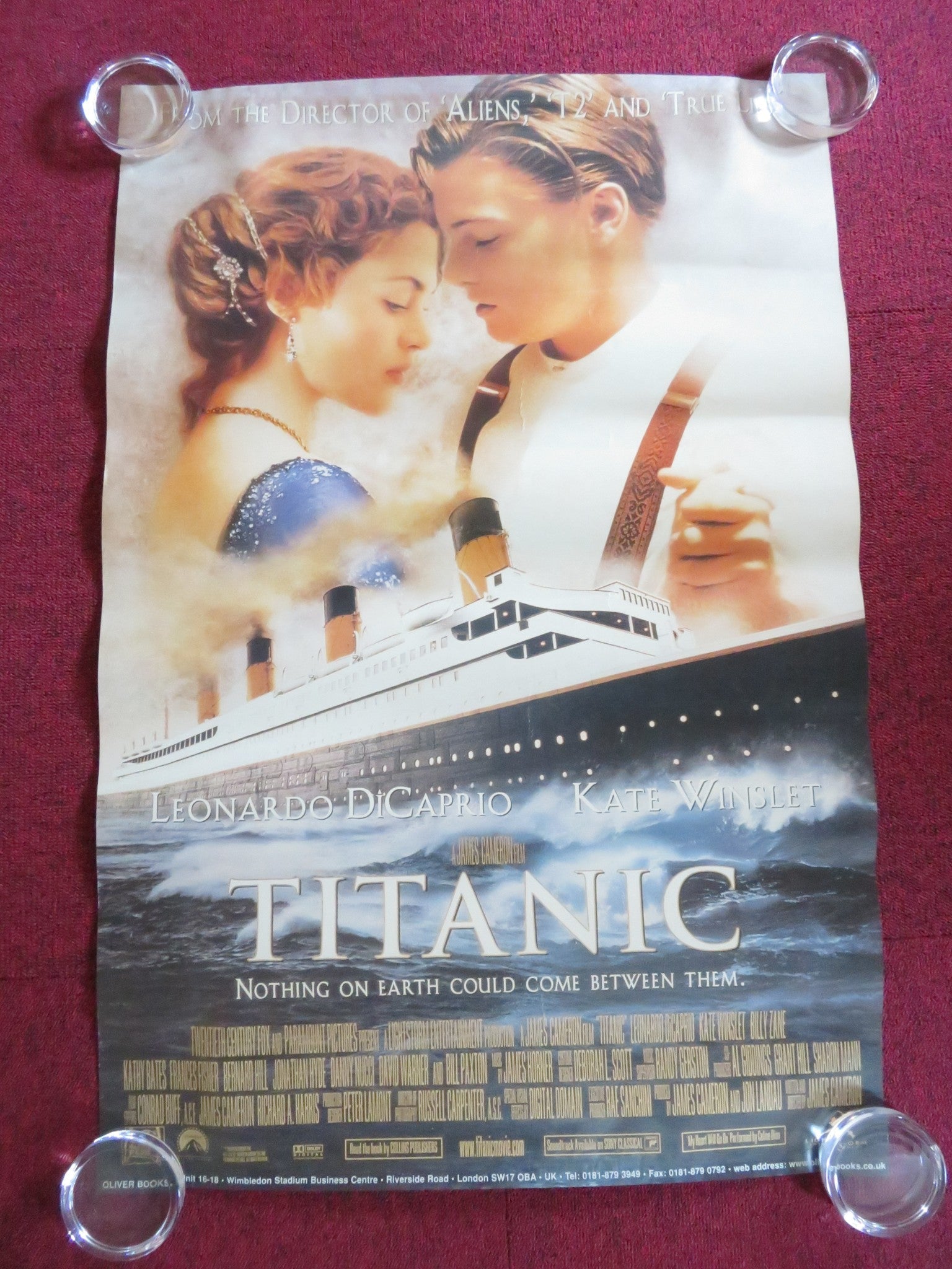 TITANIC UK ROLLED 35" X 23.5" POSTER LEONARDO DICAPRIO KATE WINSLET Rendezvous Cinema Movie posters