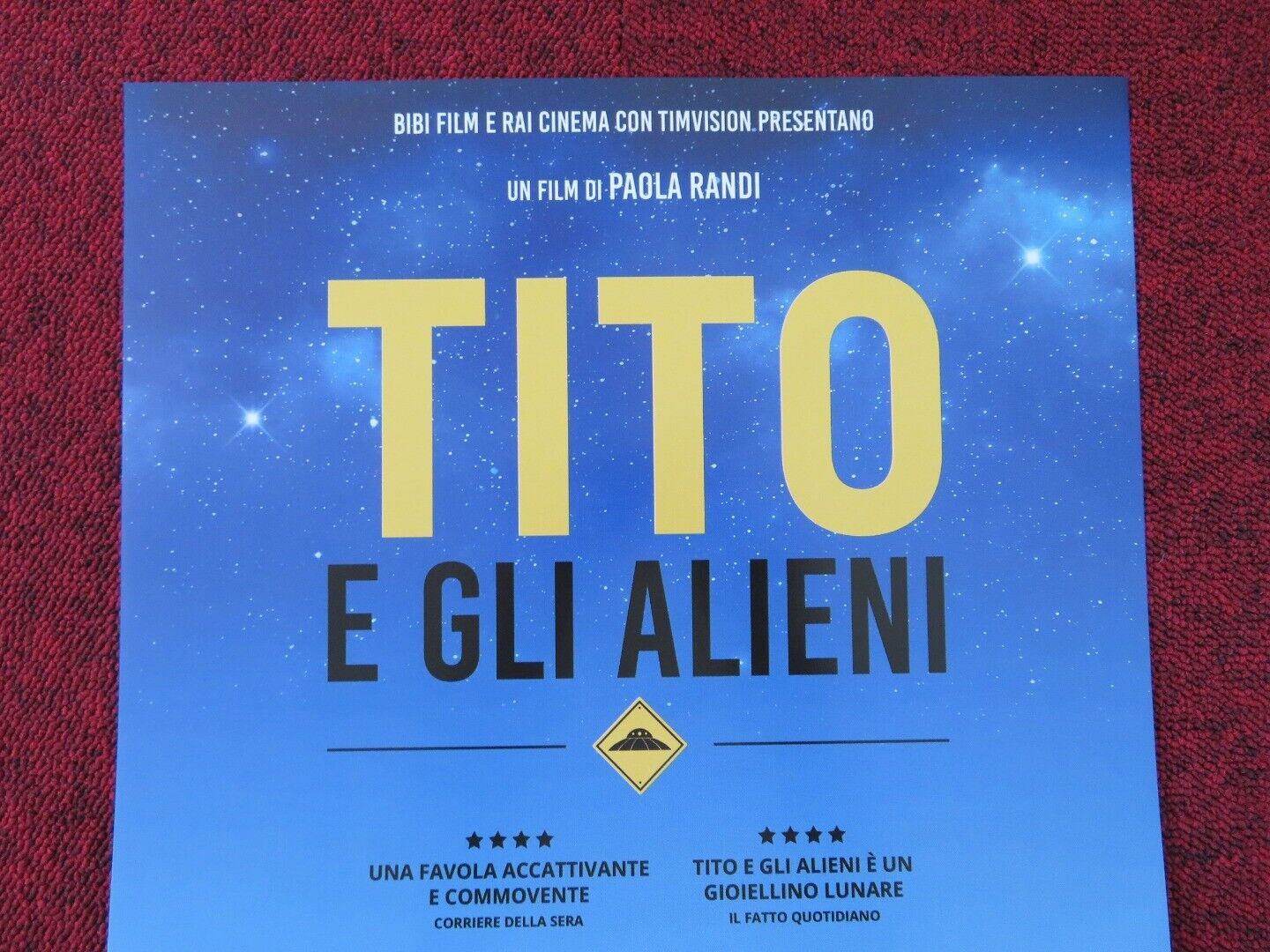 TITO E GLI ALIENI ITALIAN LOCANDINA (26.5"x12.5") POSTER VALERIO MASTANDREA 2017 Rendezvous Cinema Movie posters