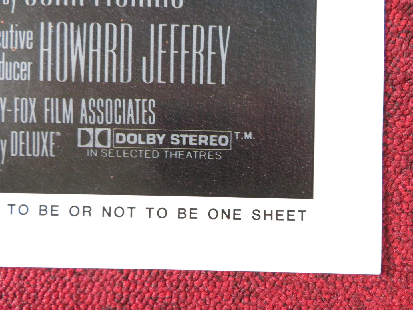 TO BE OR NOT TO BE FOLDED US ONE SHEET POSTER MEL BROOKS ANNE BANCROFT 1983 Rendezvous Cinema Movie posters