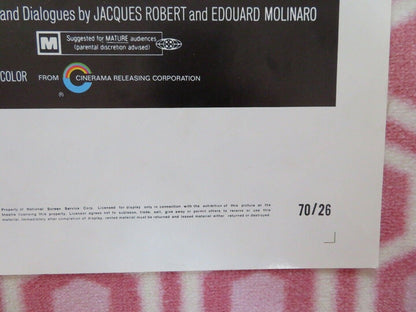 TO COMMIT A MURDER FOLDED US ONE SHEET POSTER LOUIS JOURDAN SENTA BERGER 1969 Movie posters