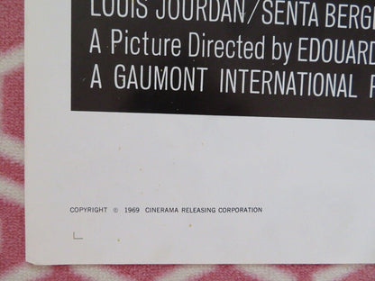 TO COMMIT A MURDER FOLDED US ONE SHEET POSTER LOUIS JOURDAN SENTA BERGER 1969 Movie posters