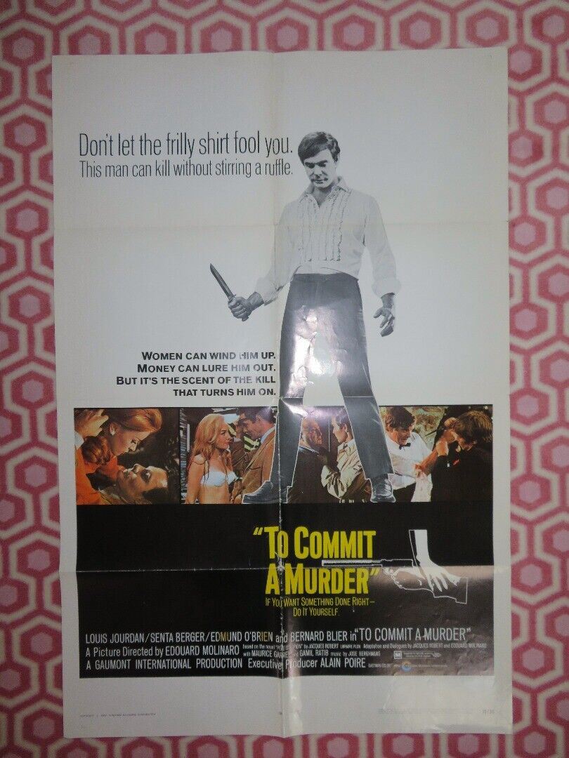 TO COMMIT A MURDER FOLDED US ONE SHEET POSTER LOUIS JOURDAN SENTA BERGER 1969 Movie posters