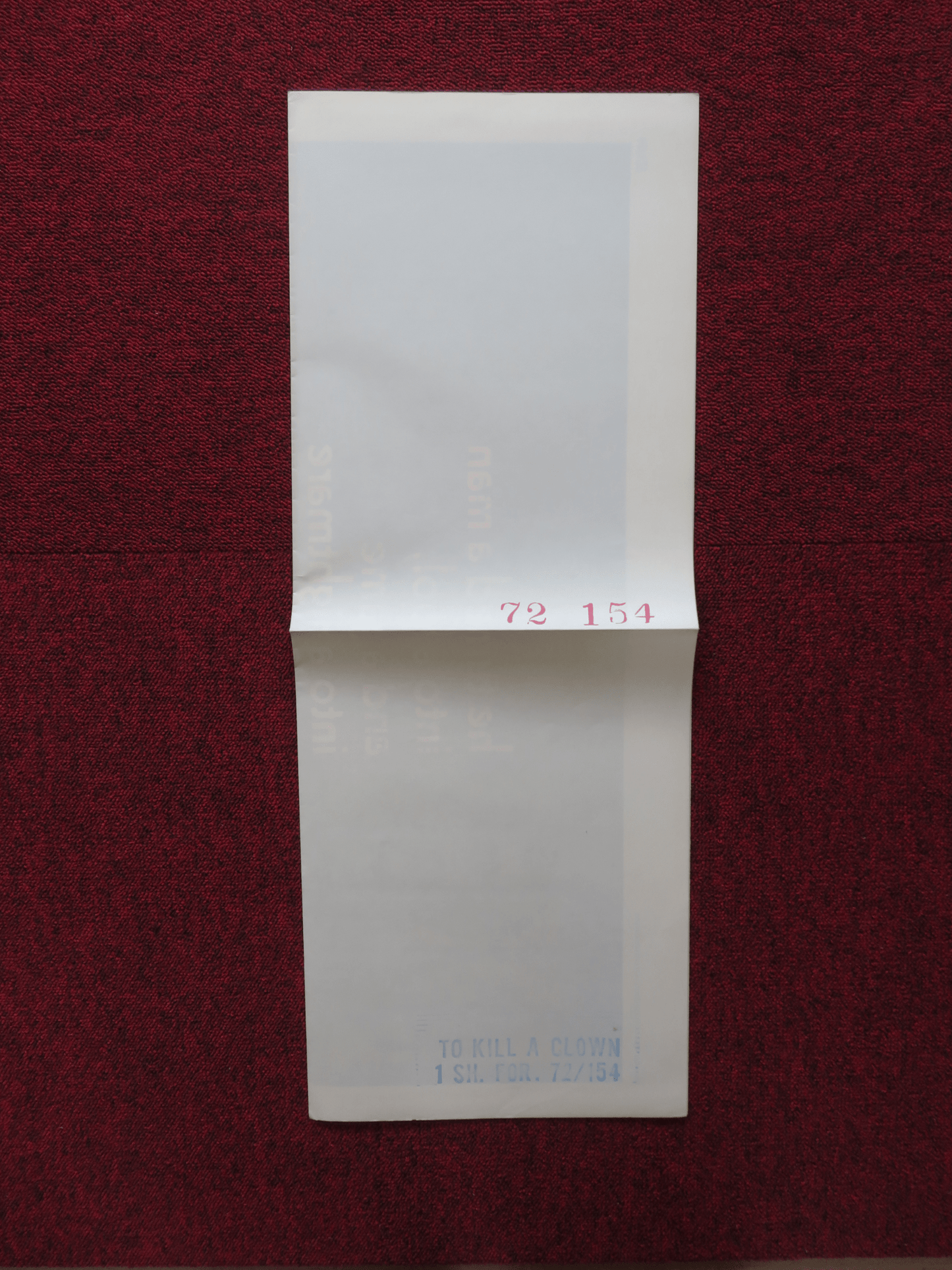 TO KILL A CLOWN FOLDED US ONE SHEET POSTER ALAN ALDA BLYTHE DANNER 1972 Rendezvous Cinema Movie posters