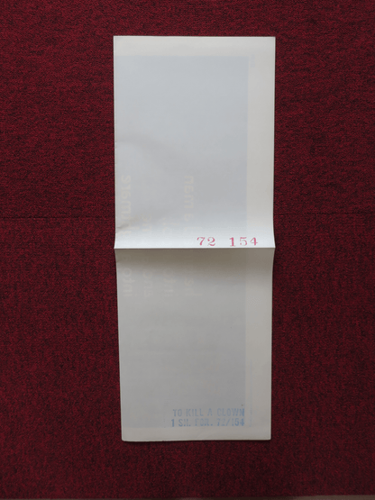 TO KILL A CLOWN FOLDED US ONE SHEET POSTER ALAN ALDA BLYTHE DANNER 1972 Rendezvous Cinema Movie posters