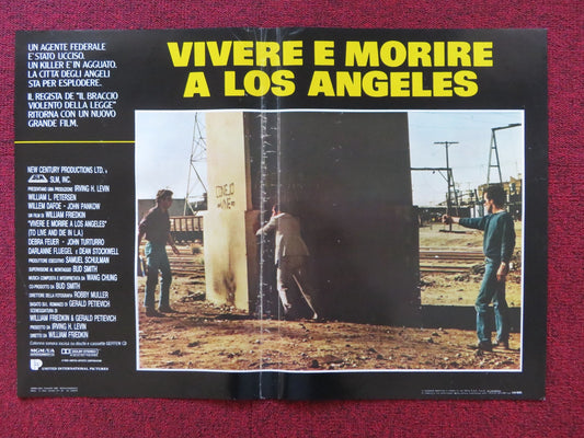 TO LIVE AND DIE IN L.A - B ITALIAN FOTOBUSTA POSTER WILLEM DAFOE TURTURRO 1985 Rendezvous Cinema Movie posters