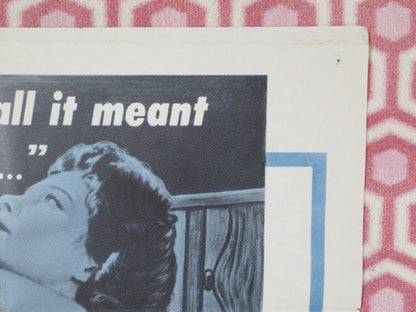 TO LOVE AND BE LOVED FOLDED US ONE SHEET POSTER BARBARA RUTTING 1960 Movie posters